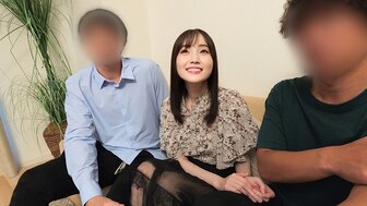 328HMDNV672 白皙的漂亮妻子在她的丈夫和三人面前性交到高潮