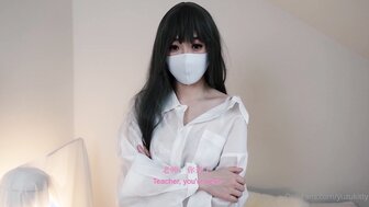 [COSPLAYFruitkitty] 老师被学生操，射到老师的阴户里