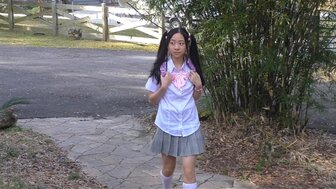 可爱双马尾女学生被老师惩罚