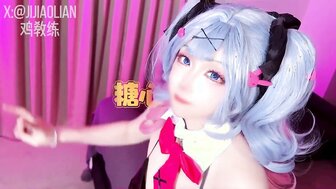 角色扮演初音未来，所有精液都射进她的阴户里