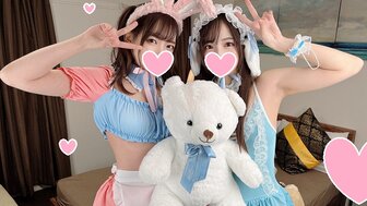 FC2PPV2735086 与两名漂亮大学生女仆角色扮演的轮奸派对[第2部分]