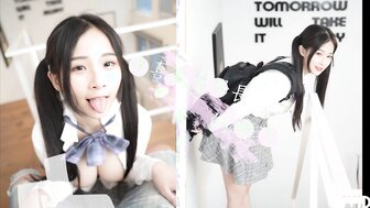 双马尾巨乳学生就像和同学做爱
